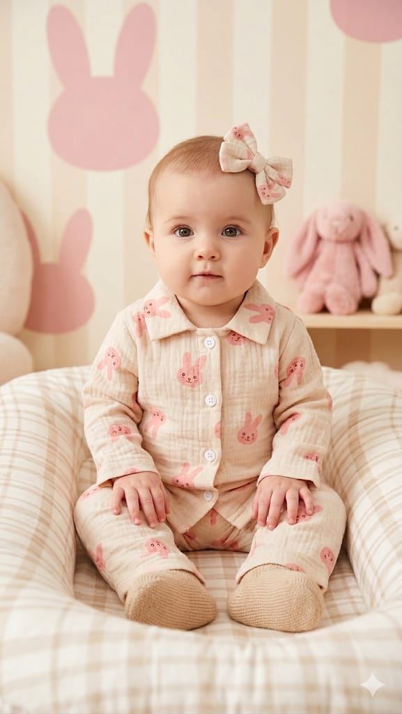 Pijama Conejitos Rosa 2 Piezas